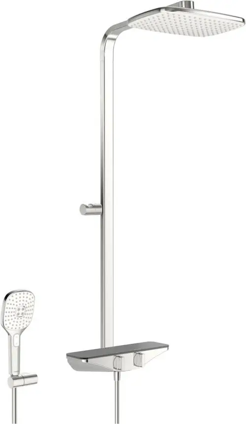 HANSA Regenbrause-Duscharmatur HANSAEMOTION 5865 3-strahlig DN15 Chrom/Grau, 5865017184, Artikel in Kategorie